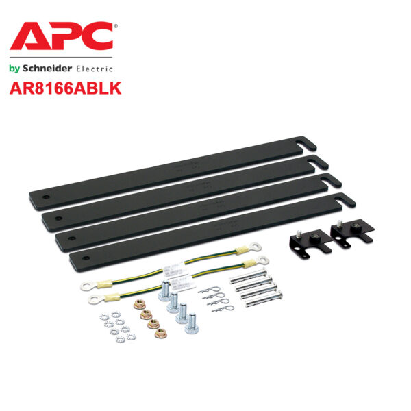 APC NetShelter Cable Management, Cable Ladder Attachment Kit, with Power Cable Troughs, Black